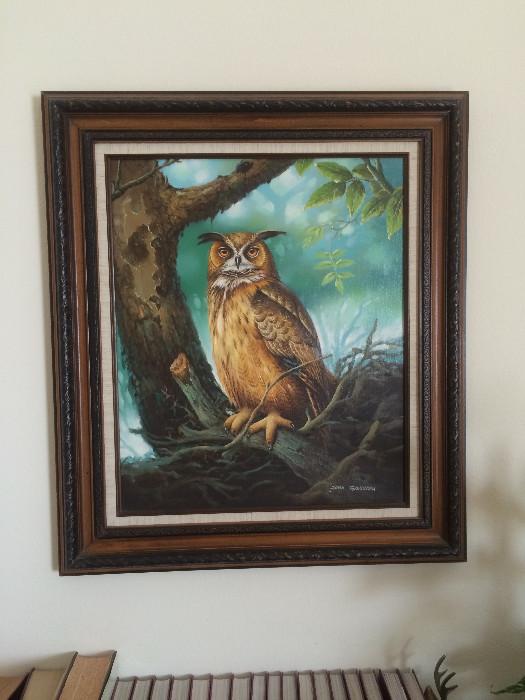 Owl painting by John Grossman