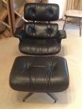 Herman Miller Chair and Ottoman, Signed