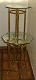 Brass & glass stands