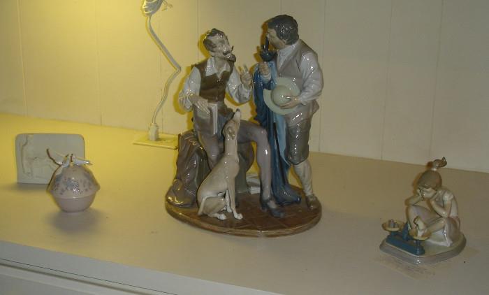 Lladro (large piece is "as is" - has been repaired)