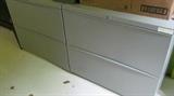 TWO FILE STORAGE CABINETS WITH LOCKS.