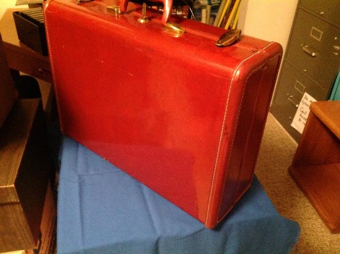 Vintage leather suitcase