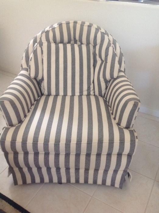 Pair of striped chairs