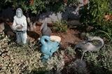 A variety of garden statuary and decor.