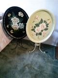 2 Tilt Top Tole Tables