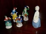 Occupied Japan figurines and REX Valencia Spanish porcelain figurine.