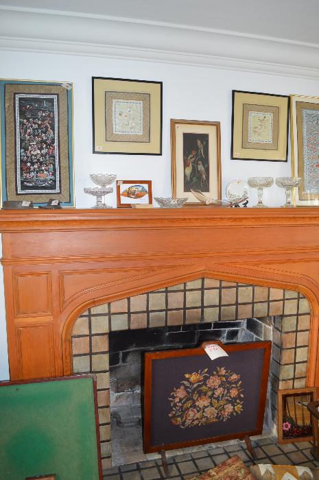Embroidered Fireplace screen