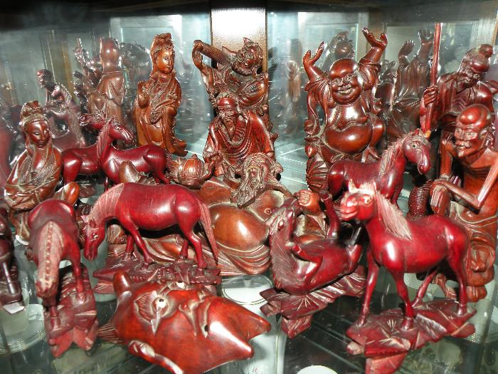 Hand carved Chinese figures