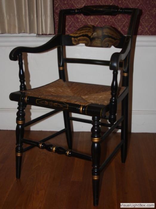 Set of six Hitchcock chairs: 2 armchairs, 2 side chairs