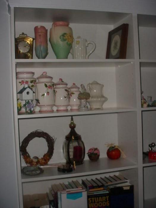 Some of the glassware, porcelain collectibles and art pottery we saw before they had packed most of it.