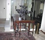 Beautiful ornate desk with silver epergne by Meridan & Britannia Co.