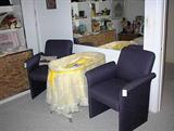 Pr. of O/S chairs, bassinet, etc.
