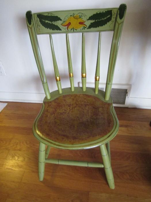 Decorated antique chair.  ( repaint)