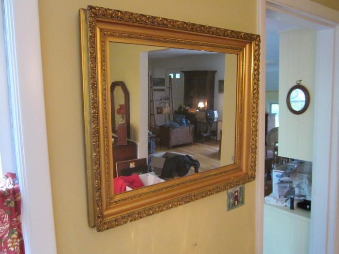 Antique gilt framed mirror.