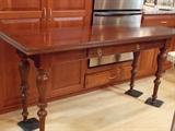 Ethan Allen Console Folding Dining Table closed 64w x 38d x 301/2h with one drawer