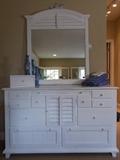 White Dresser with Mirror