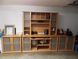 3 Piece Office Set (large piece is 2 sections) with frosted glass Doors