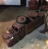 Vintage fire truck ride toy