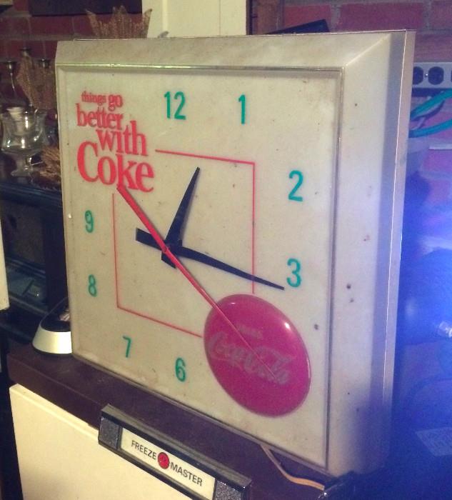 Vintage Coca-Cola advertising clock