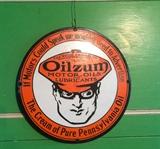 Oilzum porcelain sign