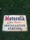 Motorola Car Radio Installation Station sign