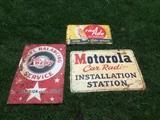 John Bean sign, Tru Ade sign, Motorola sign