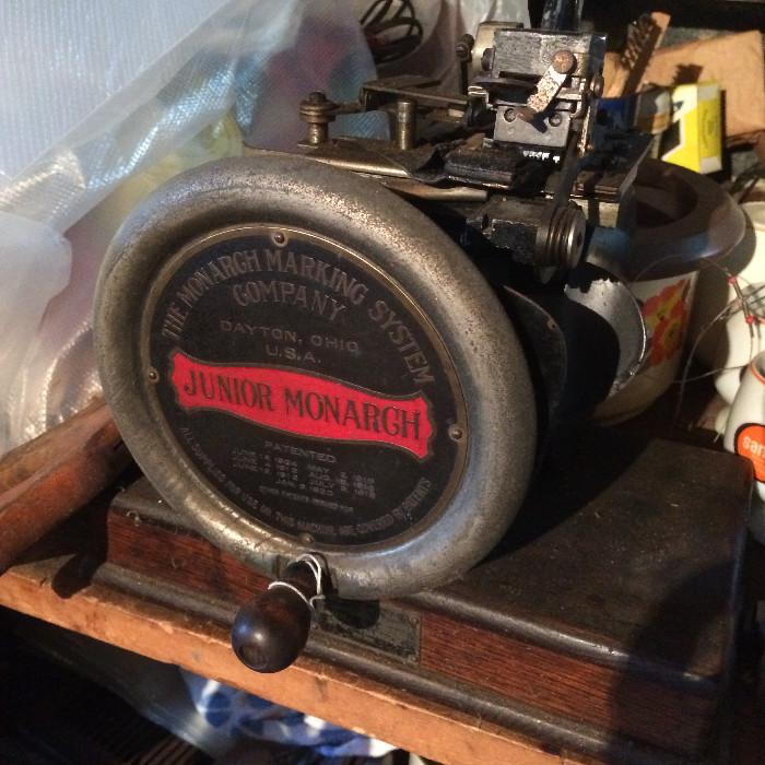 Antique Junior Monarch marking system