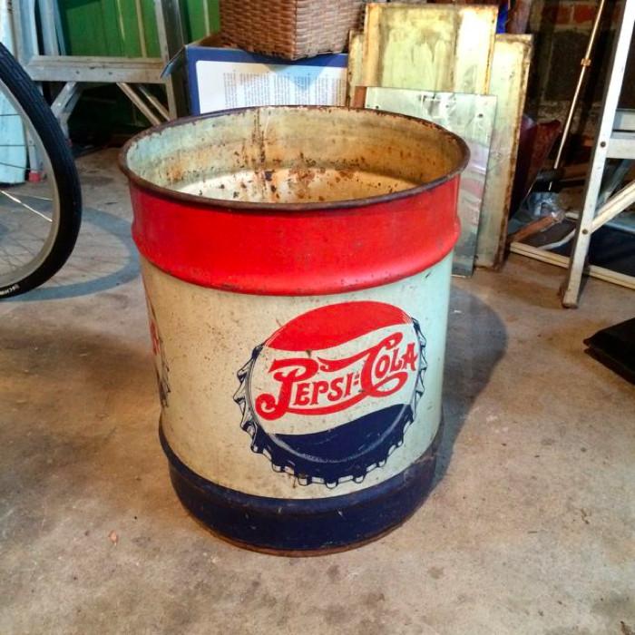 Vintage Pepsi cola 10 gallon soda syrup drum