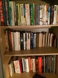               Many cookbooks and travel books;