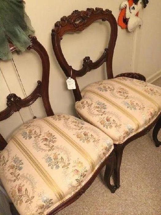                          Pair of antique chairs;