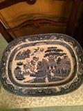                       Another Blue Willow platter;