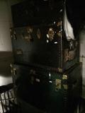                  Three very old trunks (with keys);