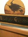                    Halloween Greeting sign;