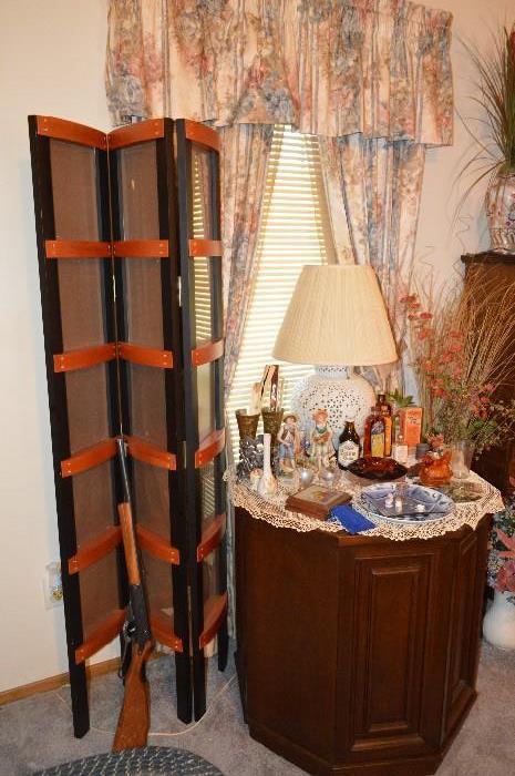 Hexagon vintage Table and room divider  and BB Gun