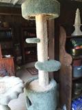                            Bird bath and cat "tree"