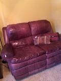                                 Burgundy love seat