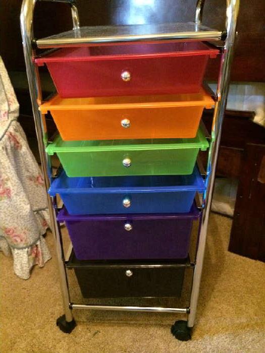                       Colorful drawer organizer