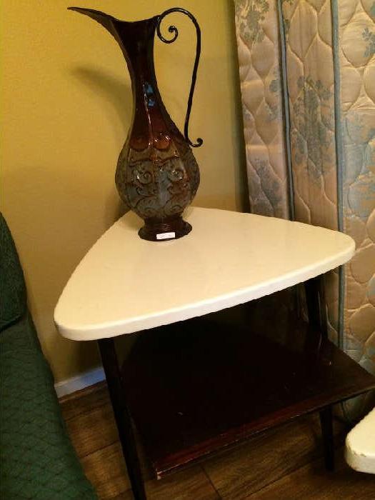            One of 2 mid-century modern side tables