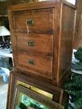                         One of two 3-drawer side tables