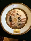                Chokin Art plates with 18 KT gold rim