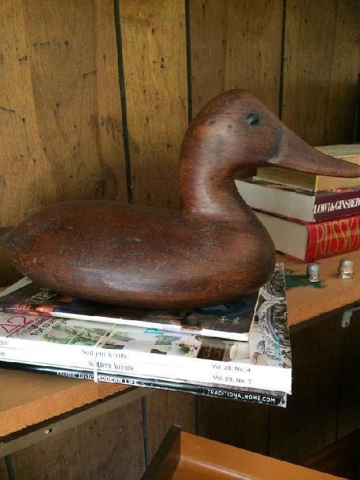                                   Decoy and books