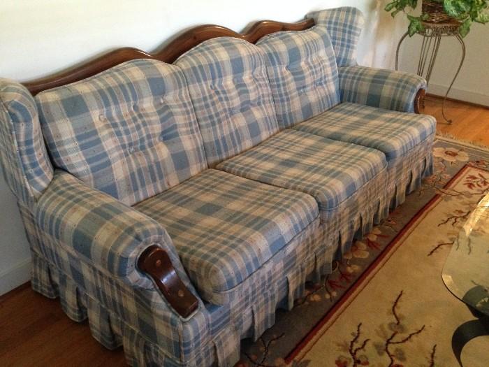 3 piece sofa set: sofa, chair, ottoman