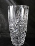 Bohemian hand cut crystal vase (12" Tall x 6" Diameter)