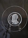 Old Masters "Michelangelo" by Val St Lambert Crystal Decorative Plate (8" Diameter)