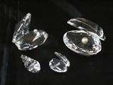 Various Helmut Swarovski Pieces-Oyster Shell with Pearl and Crystal; Oyster Shell with Pearl; Shell with Crystal and Scallop edges; Conch Shell