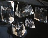 Colle Di Val D'Elsa 5 pieces of lead crystal Sculptured Art