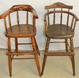 Two Antique High Chairs