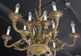 12 Light Empire Style Bronze Chandelier