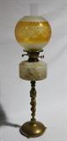 Brass and Glass Oil Lamp