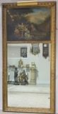 Antique French Trumeau Gilt Mirror